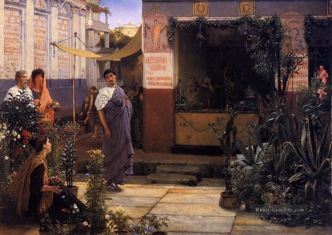 Der Blumenmarkt Romantische Sir Lawrence Alma Tadema Ölgemälde